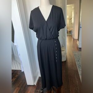 Lush rib knit black dress